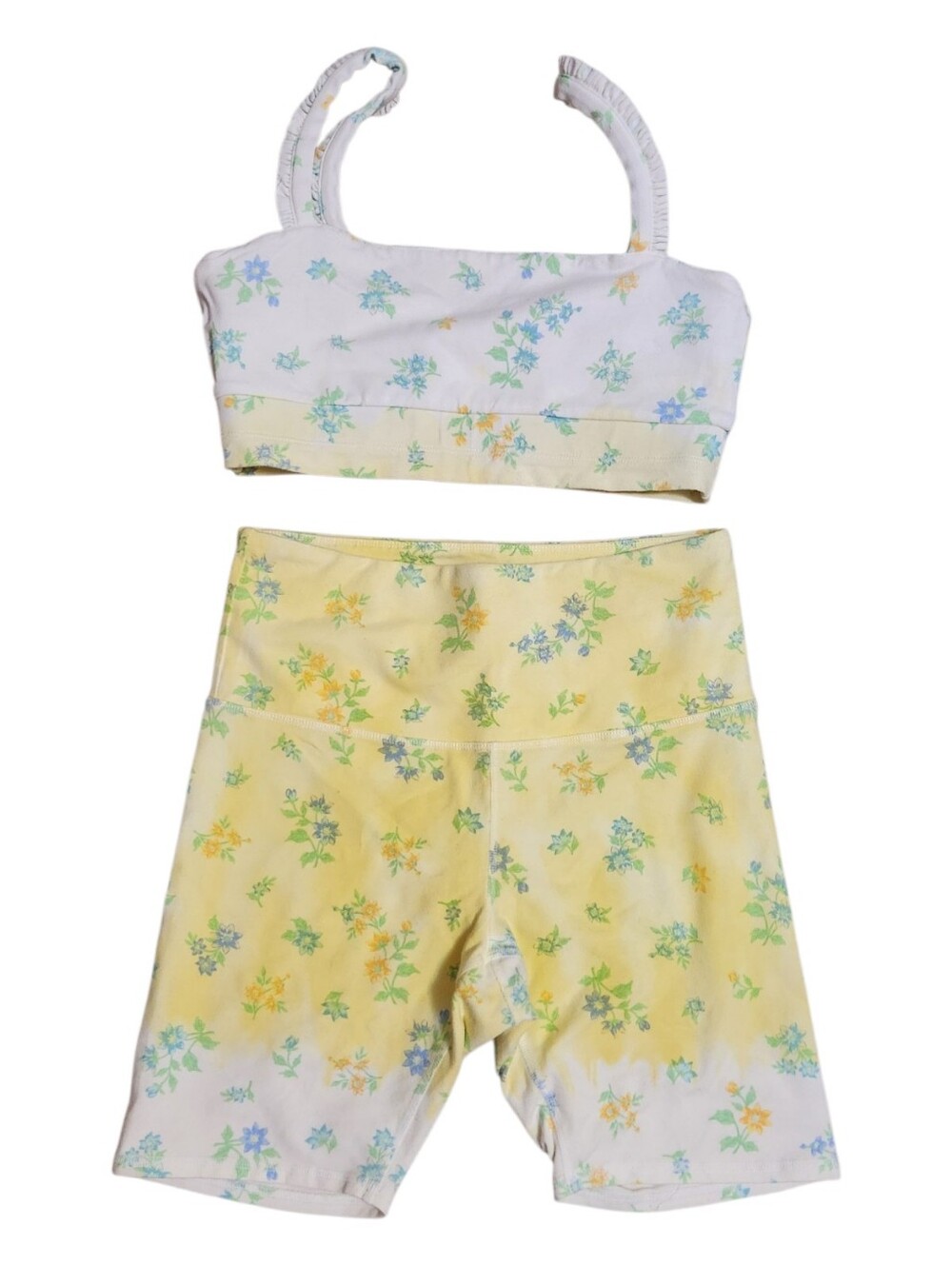 Sincerely Jules Floral Top in Yellow and Green Size: Medium